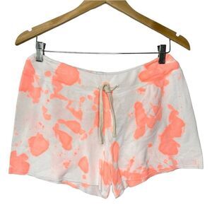 SUNDRY Anthropologie Pop Peach Tie Dye French Terry Shorts NWT